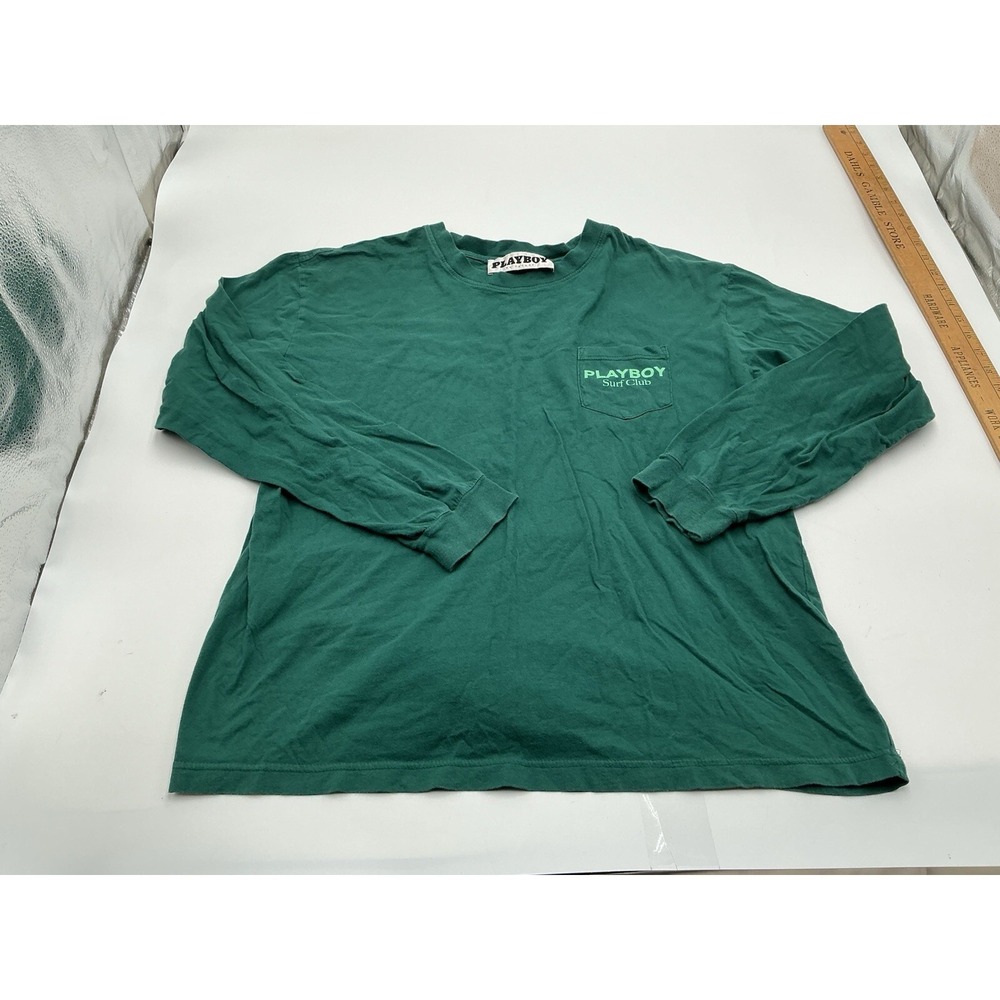 Vintage Playboy Surf Club T Shirt By Pacsun Size Medium Green Cotton